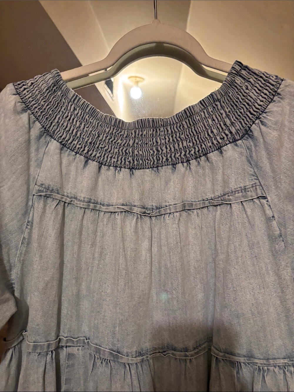 Free People Sz Medium denim dress NWOT SOLD OUT - Picture 12 of 16